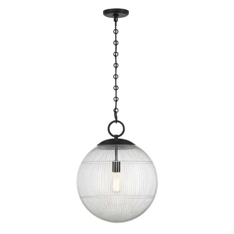 Cabot 1-Light Pendant in Matte Black