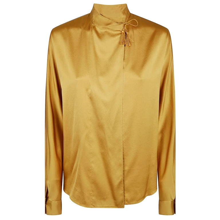 Forte_Forte Stretch Silk Satin Kimono Shirt
