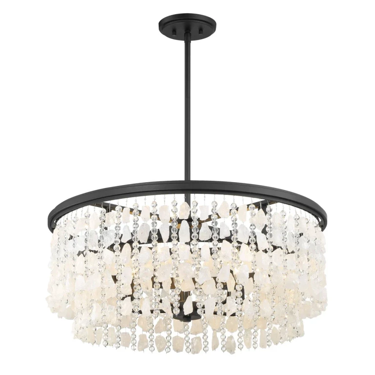 Sand Coal Five Light Chandelier from the Shimmering Elegance Collection
