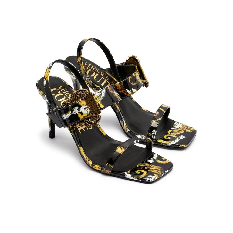 Heeled Sandal Woman color Black (78VA3S71ZS366G89)