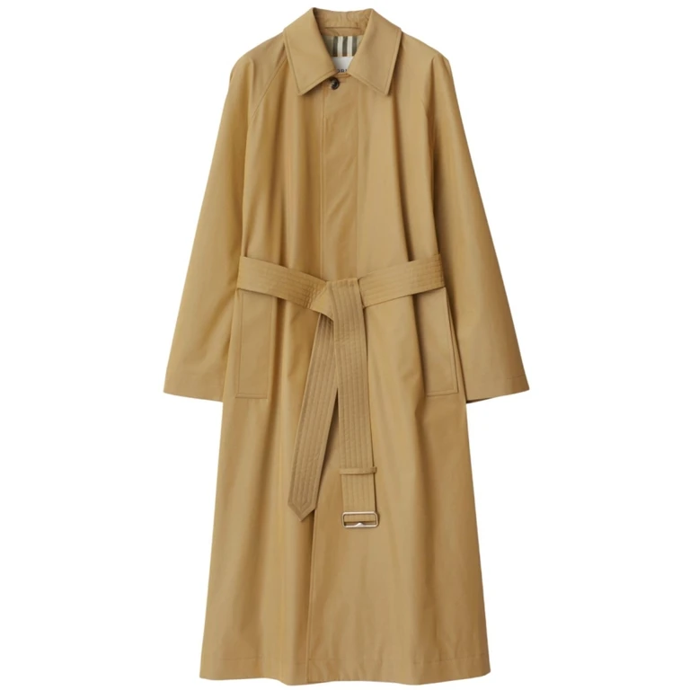 Burberry Raglan Sleeve Long Gabardine Cotton Trench Coat, Brand Size 6 (US Size 4)