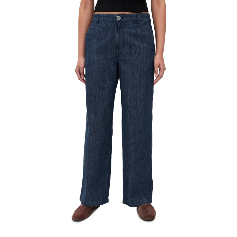 Madewell The Zoe Relaxed Straight Denim Pants Light Rinse 8