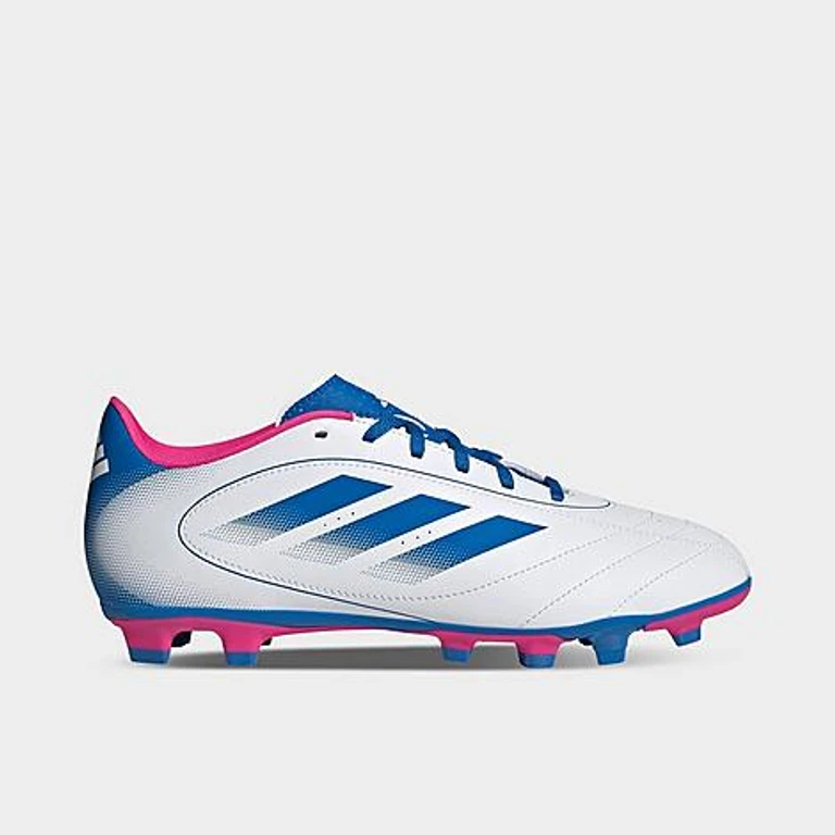 adidas Men's Goletto IX Firm/Multi-Ground Soccer Cleats in Cloud White/Bright Royal/Team Shock Pink Size: 7.5