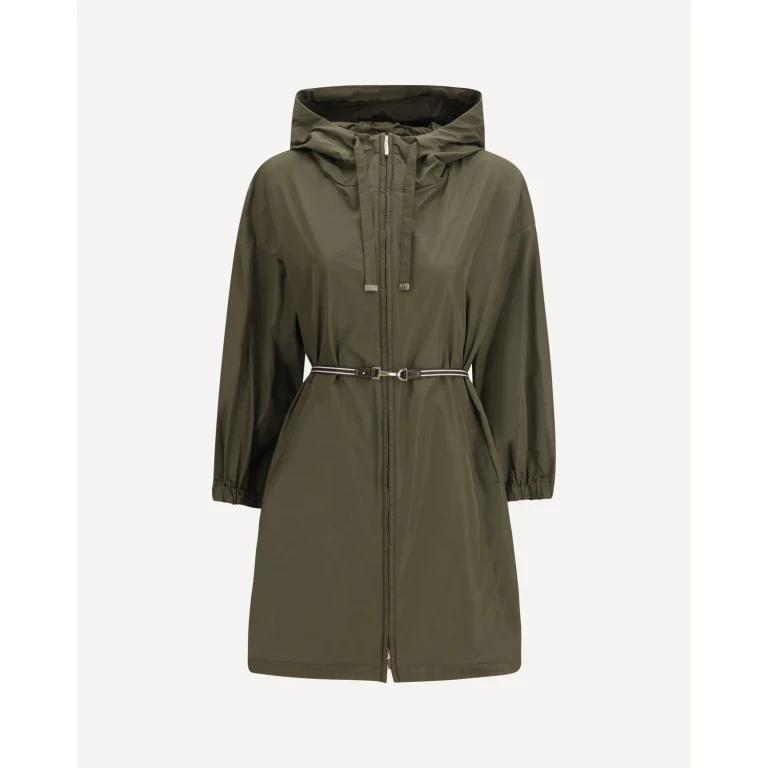 MAX MARA THE CUBE Belted hooded Raincoat Female 40