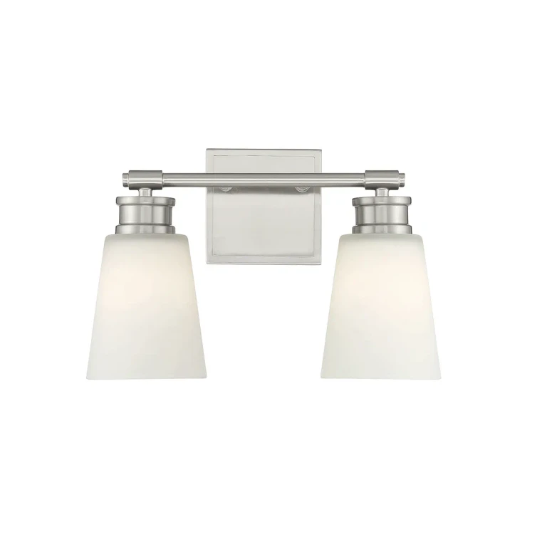 Trade Winds Billie 2-Light Bathroom Vanity Light in Brushed Nickel - TW82254BN