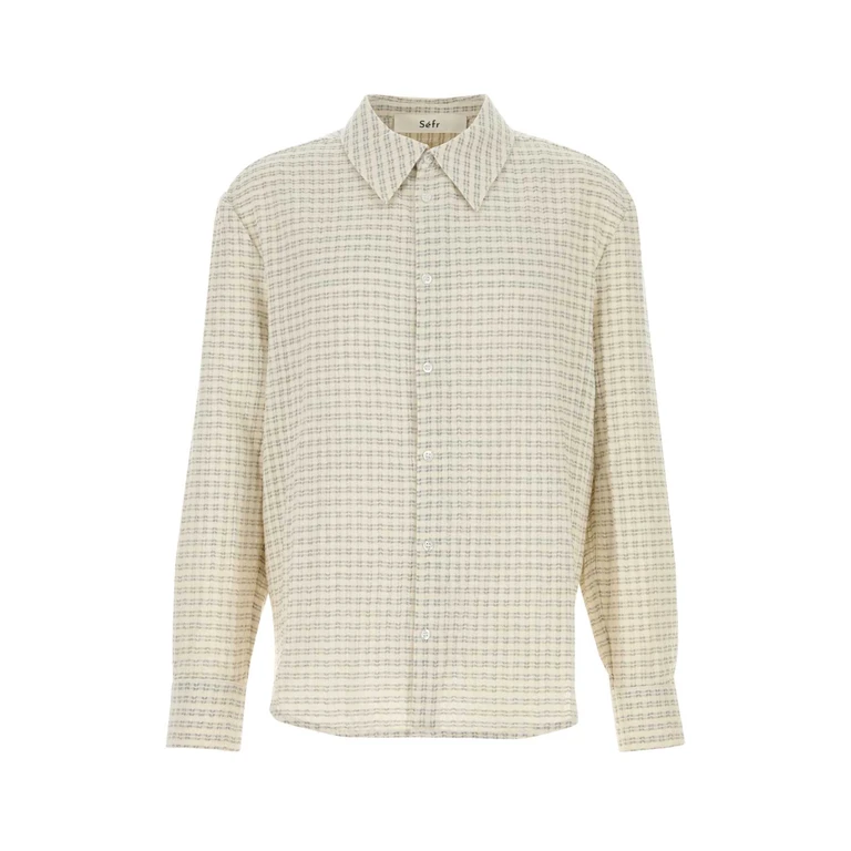 Sefr Embroidered Cotton Blend Wed Shirt Subbeiche Camicie - Men