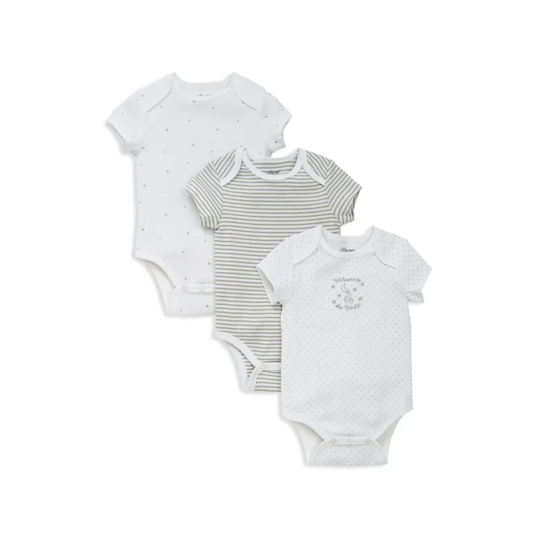 Little Me Boys' Welcome World Bodysuit, 3 Pack - Baby