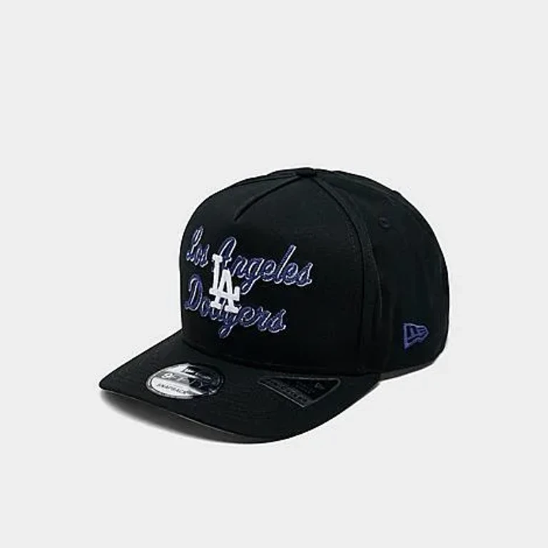 New Era Los Angeles Dodgers MLB Chain Stitch 9FIFTY A-Frame Snapback Hat in Black