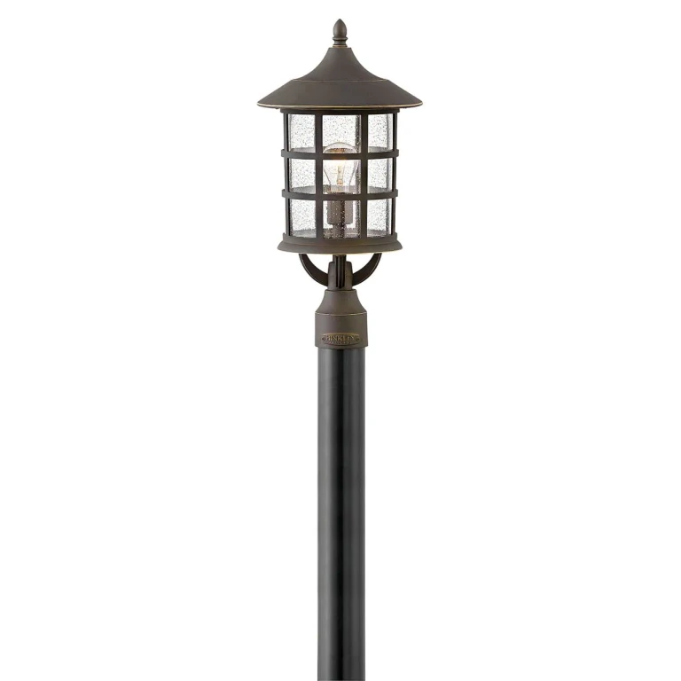 Oil Rubbed Bronze LED Post Top or Pier Mount Lantern from the Freeport Coastal Elements Collection