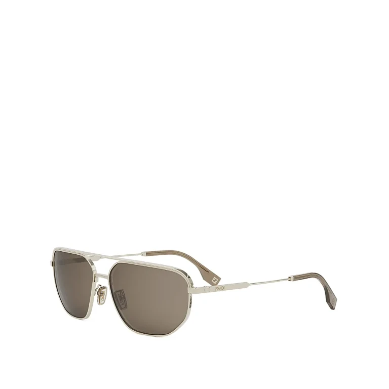 Fendi Travel Rectangular Metal Sunglasses, 61mm