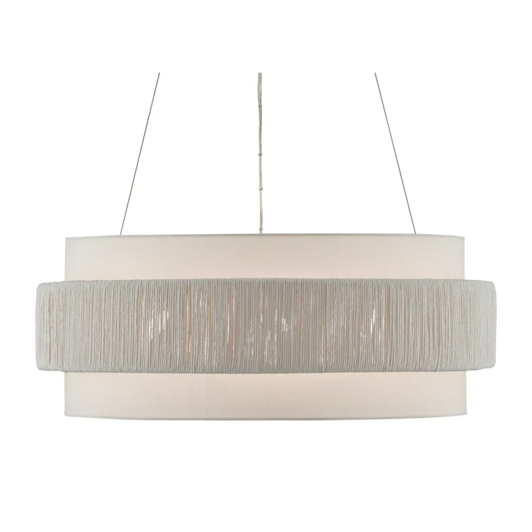Beige Sugar White Six Light Chandelier from the Rousham Collection