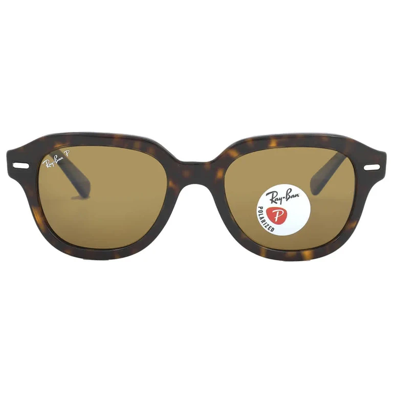 Ray Ban Erik Polarized Brown Square Unisex Sunglasses RB4398 902/57 51