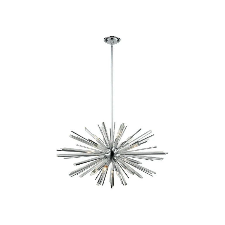 Palisades Ave. 8-Light Chandelier in Chrome With Clear Glass