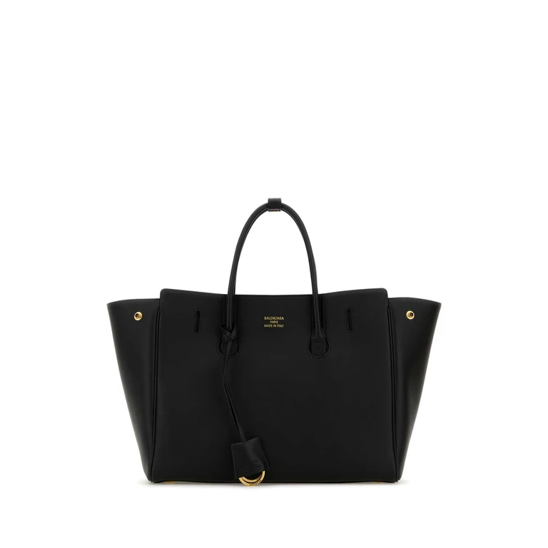 Balenciaga Black Leather Small Carry All Hempton Handbag Borse A Mano - Women