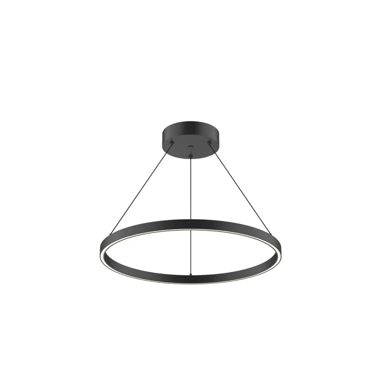Black LED Pendant from the Cerchio Collection
