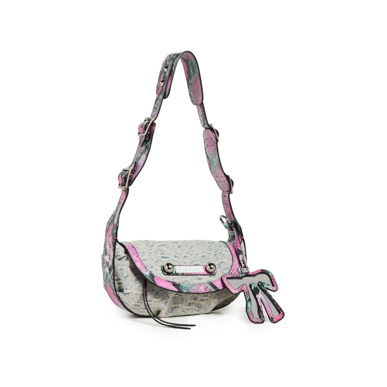 아크네 스튜디오 숄더백 라이트 블루/핑크