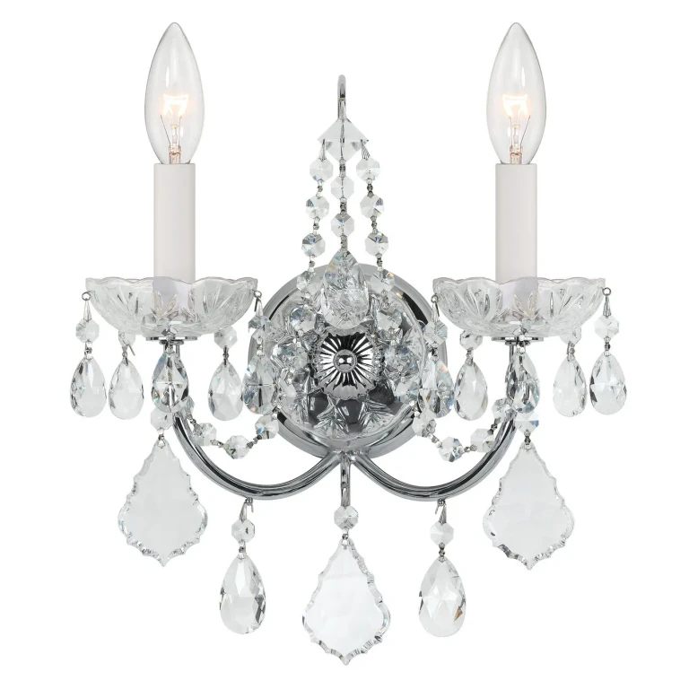 Polished Chrome Two Light Wall Sconce from the Imperial Collection