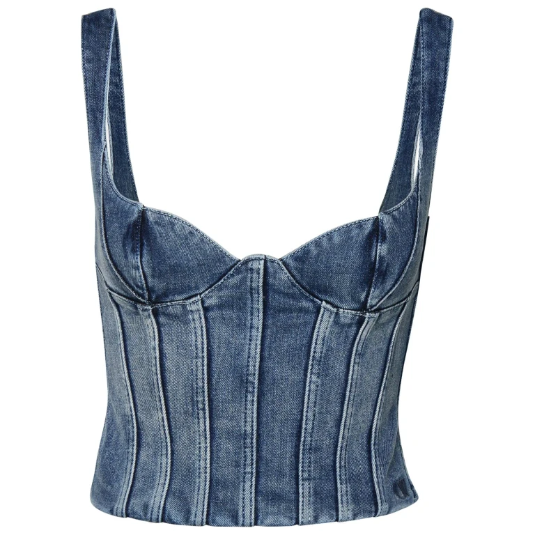 Off-White Denim Bustier Top
