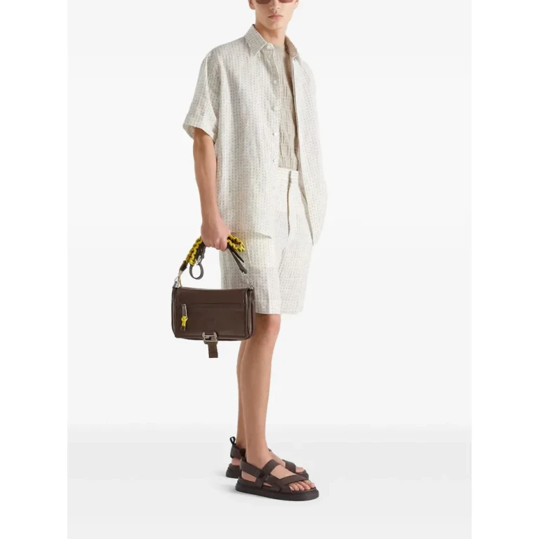 Fendi Stitching Linen Trousers
