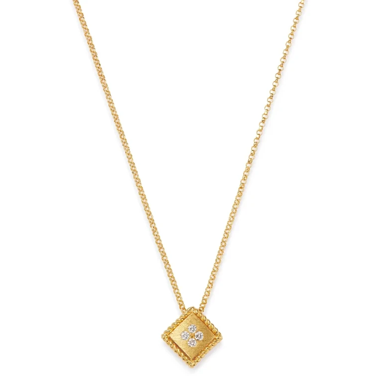 Roberto Coin 18K Yellow Gold Palazzo Ducale Diamond Pendant Necklace, 18