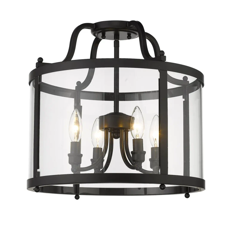 Golden Payton 4-Light Ceiling Light in Matte Black - 1157-SF-BLK