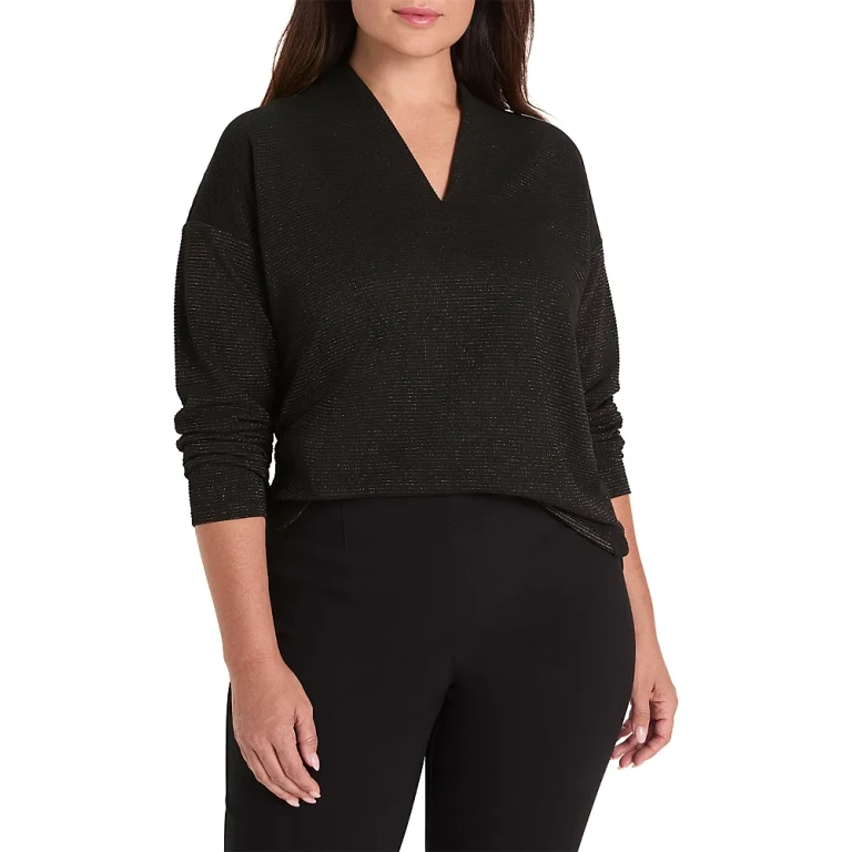 Nic+Zoe Plus Sparkle Stripe Every Day Top