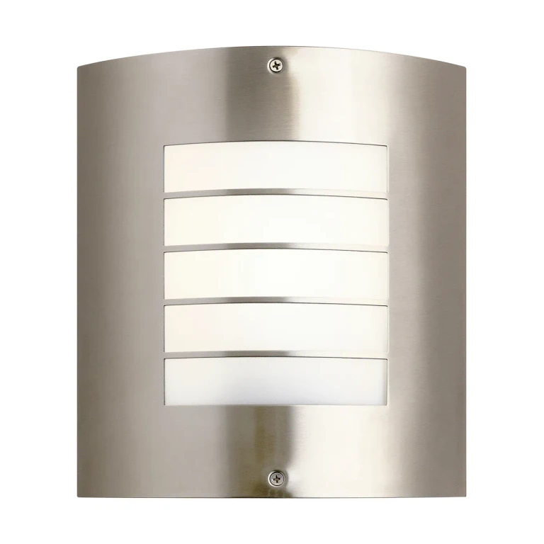 Brushed Nickel One Light Outdoor Wall Mount from the Newport Collection