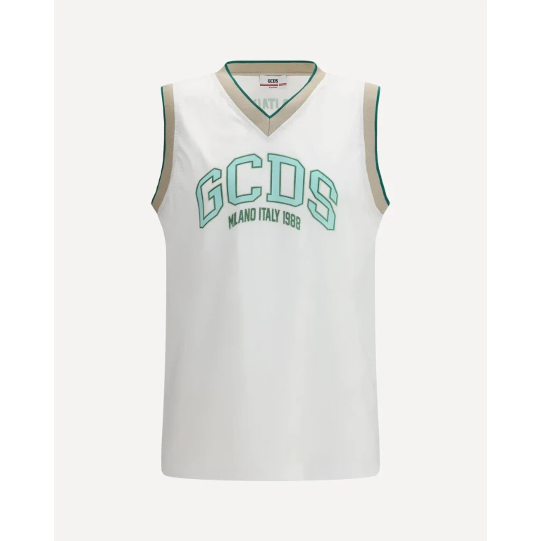 GCDS Logo Lounge Mesh Tank Top