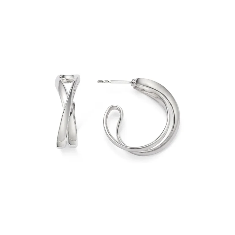 Georg Jensen Sterling Silver Infinity Hoop Earrings
