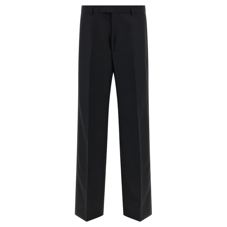 Black Polyester Dress Pants - Men