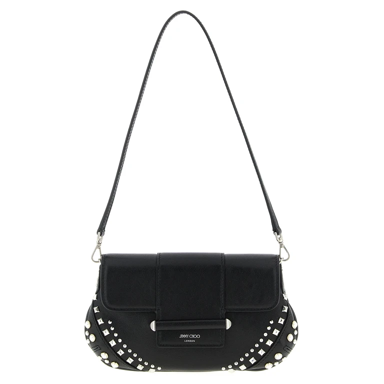 Jimmy Choo Portefeuilles - Noir (BARWALLETCHAINQXBBLACKIVORYANTIQUESILVER)