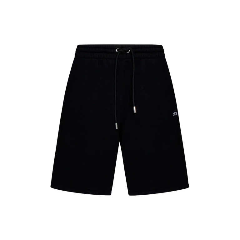 Off-White Bermuda Shorts With Rear Detail In Cotton Man