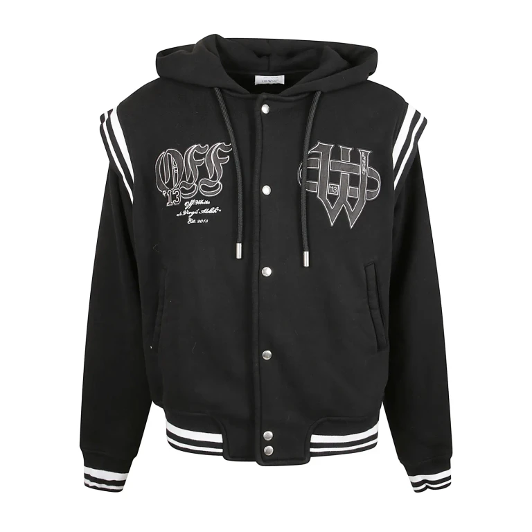 Off-White Gothic Ow Full-zip Sweatshirt In Jersey