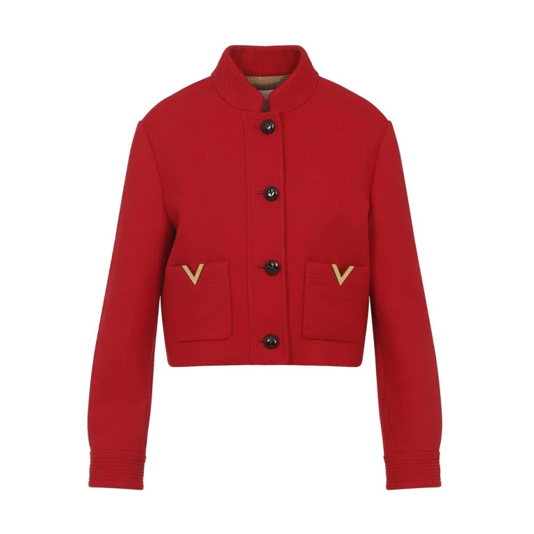 Valentino Manteau Court - Rouge