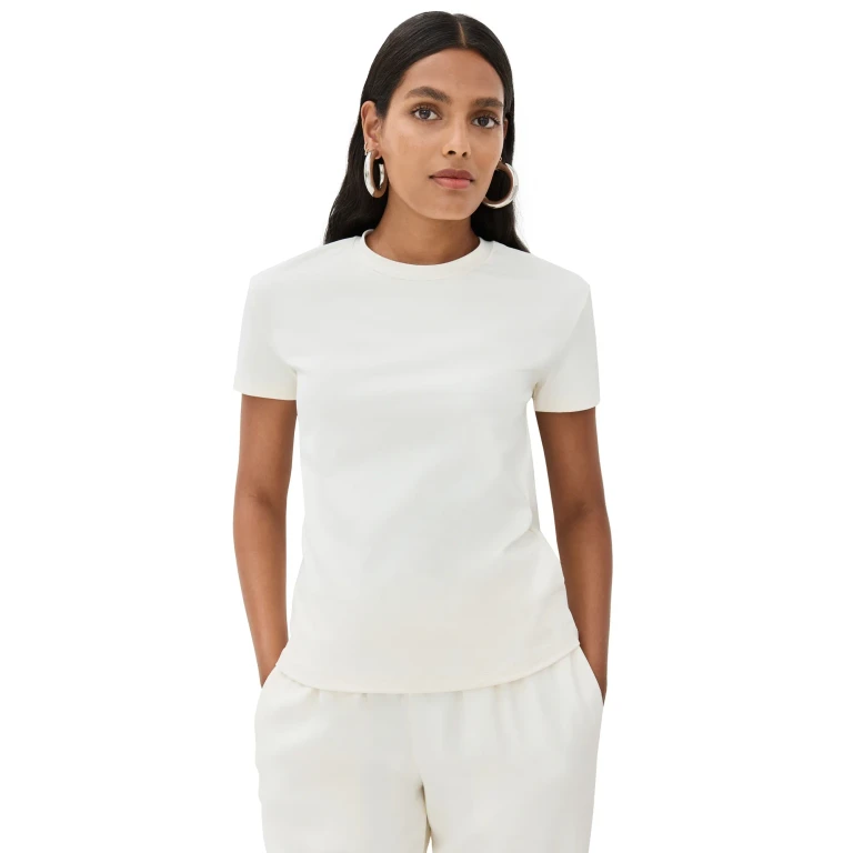 Lioness Essential Crew Neck Loose Tee Porcelain XXXS