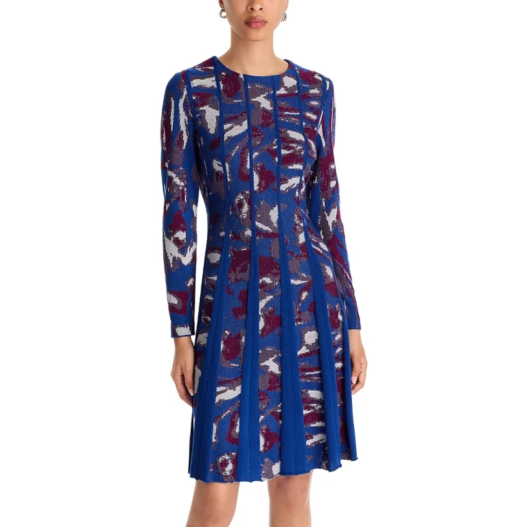 Misook Jacquard Sweater Dress