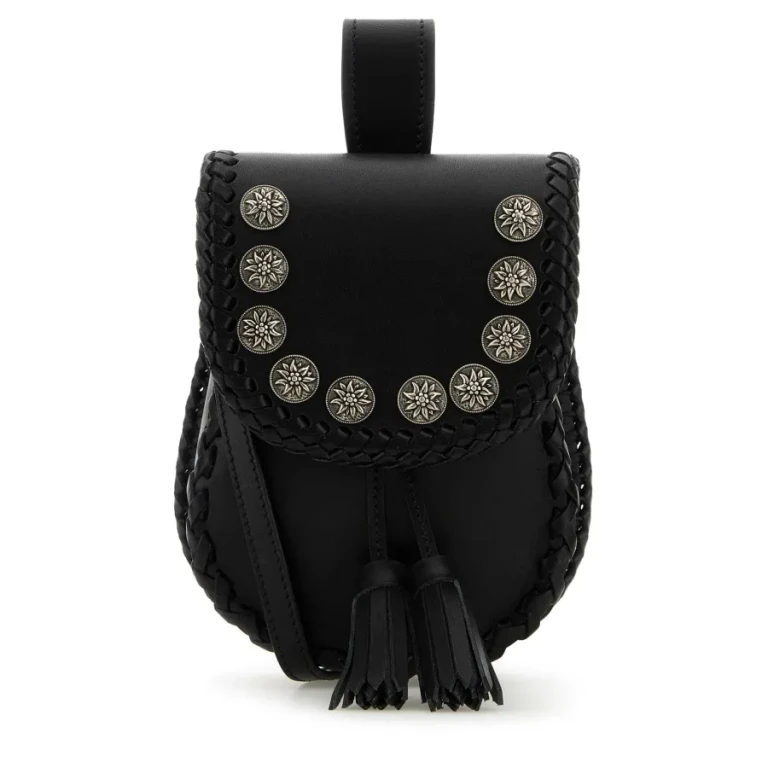 Black Leather Crossbody Bag