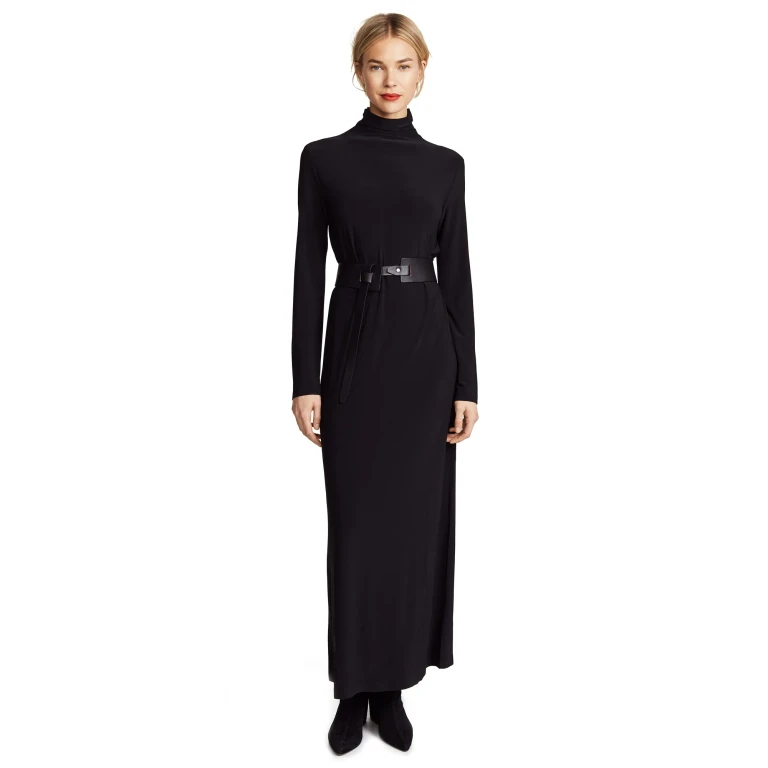 Norma Kamali Turtleneck Gown Black M
