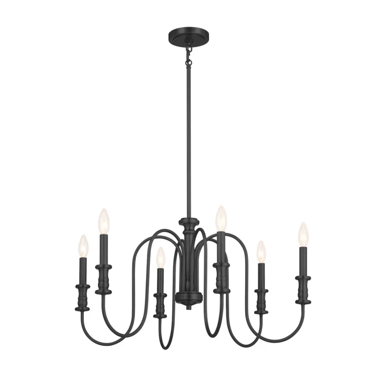 Karthe 6-Light Transitional Chandelier in Black