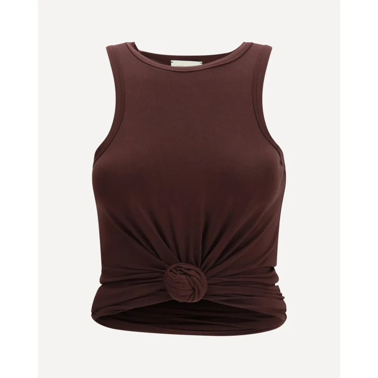 Magda Butrym katoenen tanktop met knoopdetail