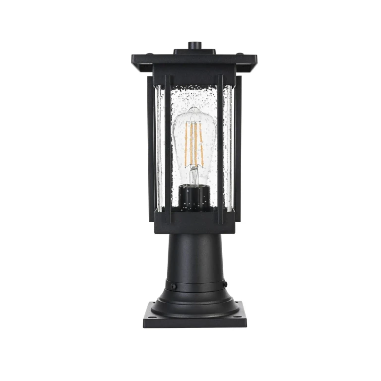 Black Outdoor Post Mount from the Melvale Collection