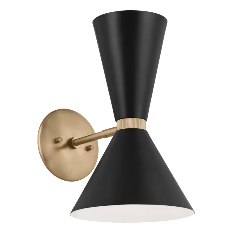 Champagne Bronze Two Light Wall Sconce from the Phix Collection
