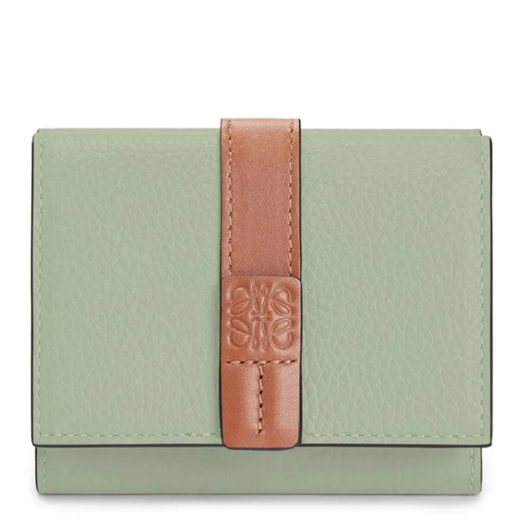 Loewe Trifold Calfskin Wallet - Rosemary/Tan