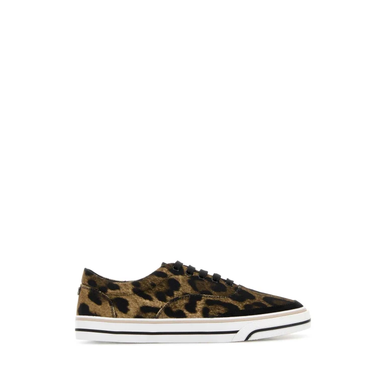 Dolce & Gabbana Printed Canvas Dg Sailing Sneakers