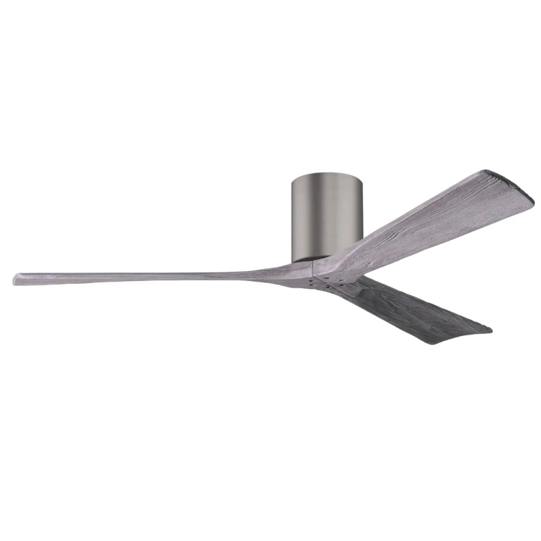Irene 6-Speed DC 60" Ceiling Fan in Brushed Pewter with Barnwood Tone blades