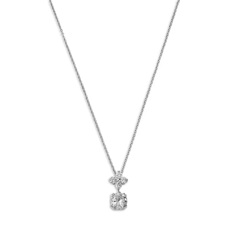 Bloomingdale's Diamond Solitaire Drop Pendant Necklace in 14K White Gold, 1.0 tcw