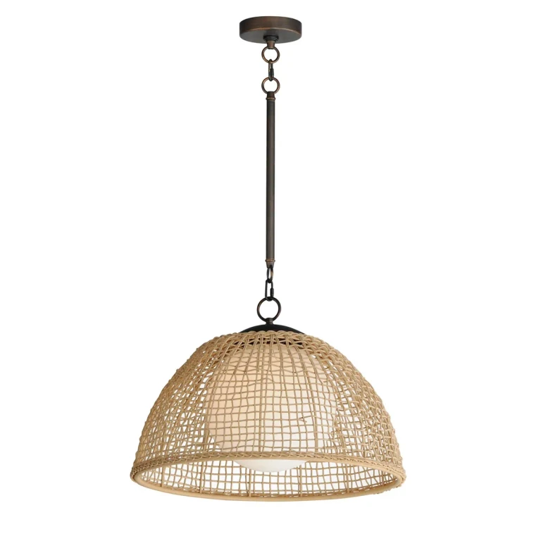 Antique Bronze One Light Pendant from the Cestino Collection