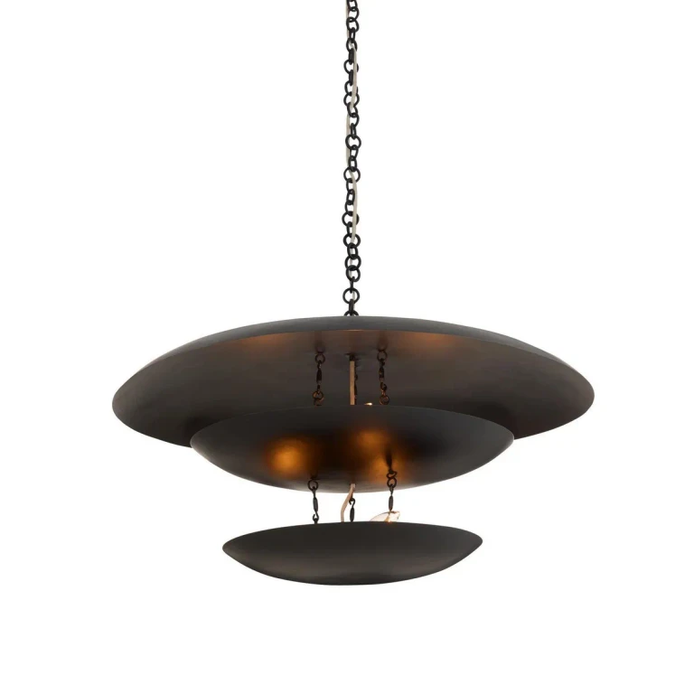 Blackened Iron Chandelier from the Florko Collection