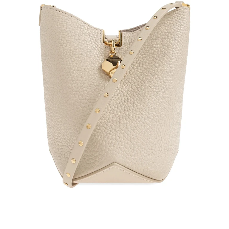 Lanvin Bucket Bag With Strap Grey Calf Leather Borsa - Women