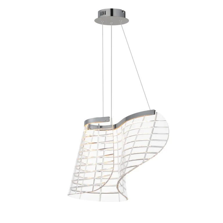 Polished Chrome LED Pendant from the Tartan Collection